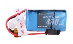 Gens ace 450mAh 7.4V 25C 2S1P Lipo Battery Pack with JST-SYP Plug