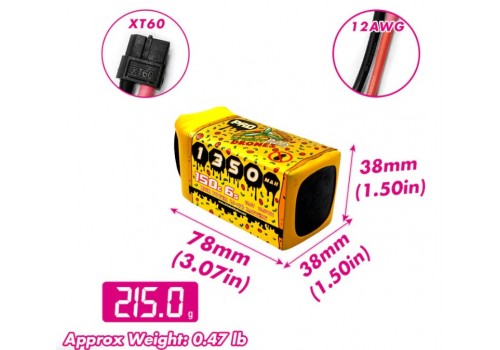 CNHL Pizza 6S 1350mAh 22.2V 150C XT60