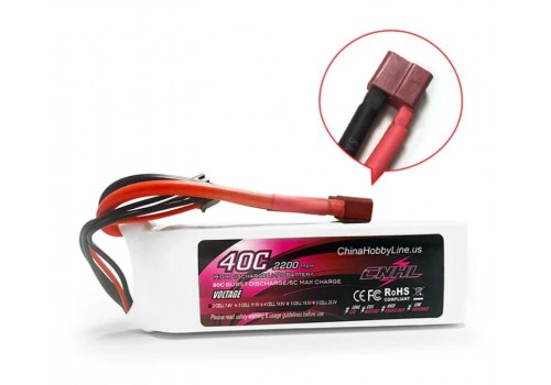 CNHL 2S 2200mAh 7.4V 40C Lipo Dean T