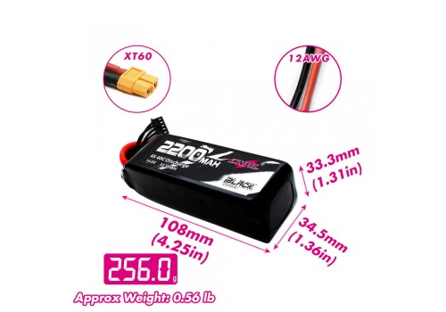 CNHL Black 4S 2200mAh 14.8V 40C XT60
