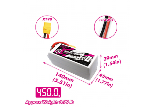 CNHL 6S 3000mAh 22.2V 70C XT90 CNHL 6S 3000mAh 22.2V 70C XT90
