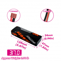 CNHL Racing Series 2S 6600mAh 7.4V HC 120C Dean T