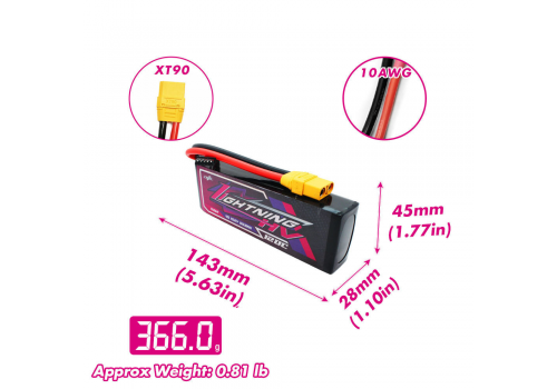 CNHL Lightning LiHV 4S 4000mAh 15.2V120C XT90