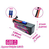 CNHL Lightning LiHV 6S 5500mAh 22.8V 120C EC5