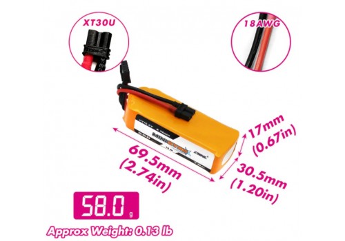 CNHL MiniStar HV 4S 550mAh 15.2V 70C XT30