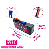 CNHL Lightning LiHV 6S 6000mAh 22.8V 120C EC5