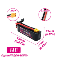 CNHL Lightning LiHV 3S 750mAh 11.4V 120C XT30