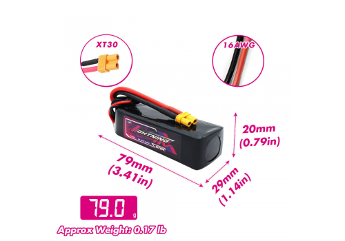 CNHL Lightning LiHV 4S 750mAh 15.2V 120C XT30