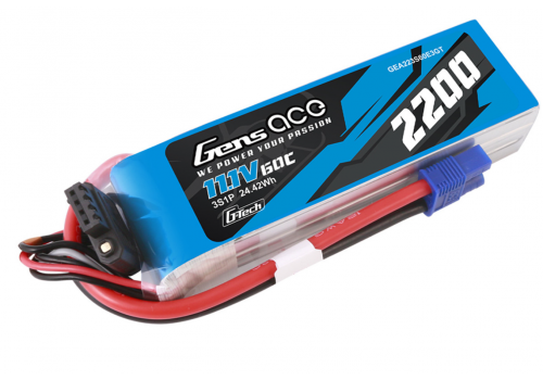 Gens Ace 3S 2200mAh 60C 11.1V EC3 GTech