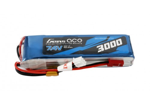 Gens Ace 2S 3000mAh 7.4V 2S1P TX JST-SYP Plug