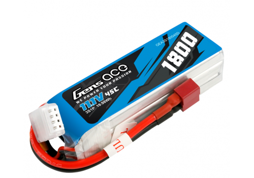 Gens Ace 3S 1800mAh 11.1V 45C Dean T