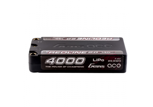 Gens Ace Redlin 2S 4000mah Shorty 140C 5mm Bullet Gens Ace Redlin 2S 4000mah Shorty 140C 5mm Bullet