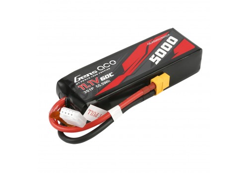 Gens Ace 3S 5000mAh 11.1V 60C XT60 Short-Size