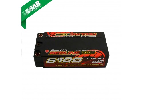 Gens Ace Redline 2S 5100mAh 7.6V 130C Shorty