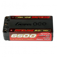 Gens Ace Redline 2S 6500mAh SHORTY 7.6V 140C HC