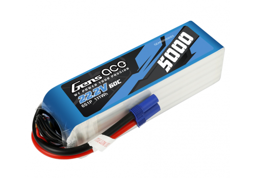 Gens Ace 6S 5000mah 22.2V 60C EC5