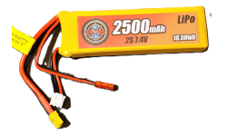 HMB LiPo 2S 7.4v 2500mAh 8C TX JST / XT30