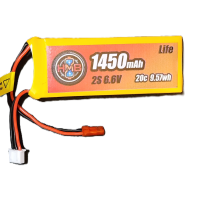 HMB LiFe 2S 6.6v 1450mAh 20C RX JST