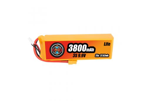 HMB LiFe 25C 3S 9.9v 3800mAh 25C RX XT60