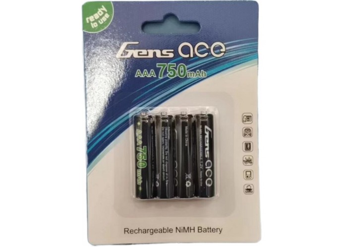 Gens Ace 750mAh 1.2V NiMH Battery AAA x 4