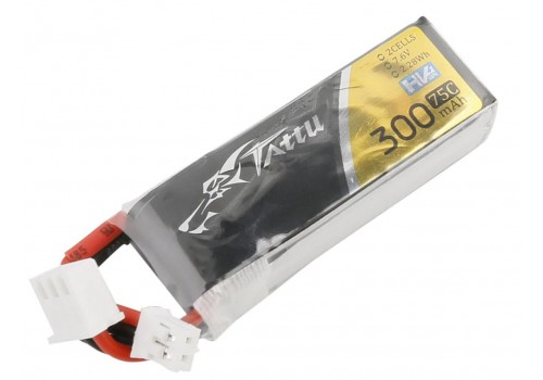 Tattu 2S 300mAh HV 7.6V 75C JST-PHR
