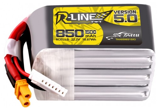 Tattu R-Line V5 6S 850mAh 150C 22.2V XT30