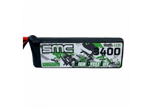 SMC 3S 3400mAh 11.1V 80C Flight HCL HP XT60