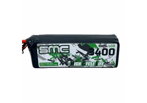 SMC 6S 3400mAh 22.2V 80C Flight HCL-HP EC5
