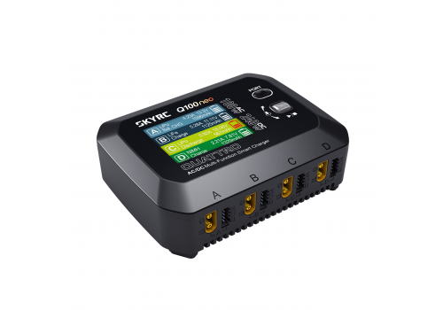 Cargador SkyRC Q100 Neo 1-4S AC/DC 4 Puertos Cargador SkyRC Q100 Neo 1-4S AC/DC 4 Puertos