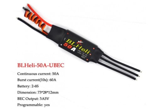 BLHeli 50A 2-6S ESC BEC 3A/5V