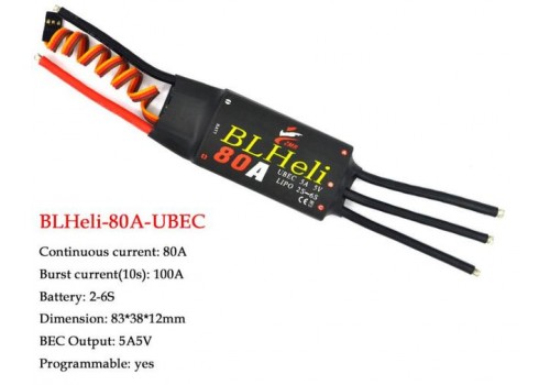BLHeli 80A 2-6S ESC BEC 5A/5V