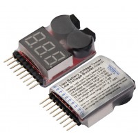 Tester Lipo 8S c/Display Alarm